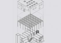 "BED BY NIGHT".  A shipping container architecture REFUGE FOR HOMELESS CHILDREN.