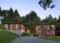 The Quik- House.    Adam Kalkin's Shipping Container Prefab Green Home in Califon.