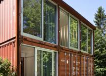 The Quik- House.    Adam Kalkin's Shipping Container Prefab Green Home in Califon.